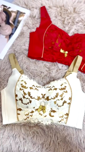 Floral Lace Full Coverage Bra Women Bra Plus Size No Steel Ring Push Up Bralette Soft Comfortable Lingerie Plus Size 34-44 ABCD Wireless Bra