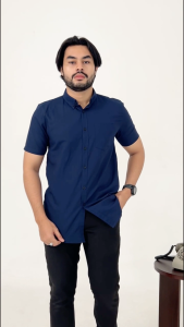 Kemeja Lengan Pendek Oxford Hey Man Modern Fit