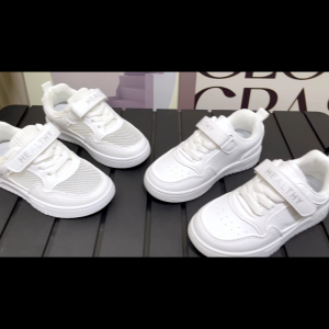 White Shoes for Girls and Boys: Comfortable Waterproof Casual Rubber Sneakers for Kids With Box (Size 27-38)