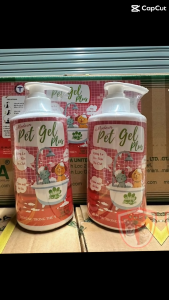 Sữa Tắm Nước Hoa Pet gel plus 500ml Thơm Mượt Lông loại bỏ Ve Rận Cho Chó Mèo