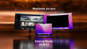 Lemorele Macbook Docking Station Laptop Type C To Dual Hdmi Adapter Hdmi Splitter Extender 2 Monitors