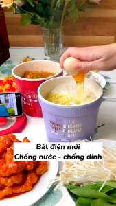 Nồi lẩu điện cô đơn mini đa năng ca nấu mì dung tích 1L/1.5L Lõi chống dính công suất 3-500W