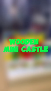 Hntob 26pcs 17.5*7.5cm Wooden Castle Building Blocks Geometric Shape Play Educational Puzzle Toys