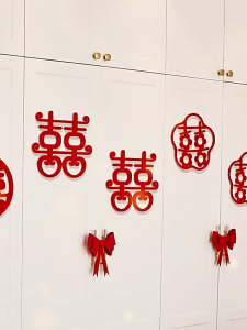 Wedding Decoration – Wedding Wardrobe Sticker / 婚礼布置 结婚用品 婚房布置 – 婚房衣柜喜字贴