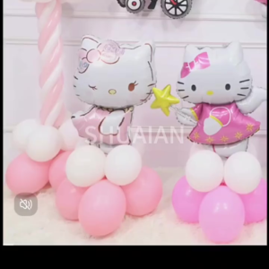 SHUAIAN Balon Foil Karakter Hello Kitty Large Balon Dorasi Hello Kitty