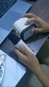 Speaker Bluetooth + 2 Mic | Speaker Karaoke Mini Portable dengan MIC Bluetooth MP3 Player Full Bass Wireless