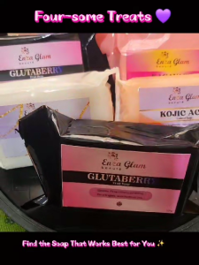 4 Pack Frenzy - Niacinamide Kojic Acid Kagayaku & Glutaberry Soap Bundle Skin Whitening Brightening Soap Anti-Aging Anti-acne Non-Toxic