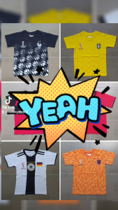 TSE Kaos Anak Cowok Laki-Laki Motif Bola 5-12 Tahun ACS