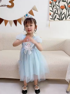 [LEESIRIN] 2-5Yrs DRESS PRINCESS ELSA NEW EBV Baju Dress Anak Perempuan Import Free Elsa Tas