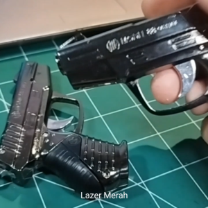 Red Flame Lighter With Red Laser Pointer Gun Pistol Butane Gas Lighter