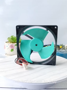 Quạt tủ lạnh SHARP AQUA 3 dây 15v kích thước 12.5cm x 12.5cm cánh xanh NMB
