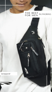 Tas Selempang Pria AR APPAREL COMPACT Stylish Waistbag Slingbag Waterproof Tas Pinggang Cowok