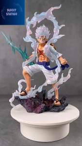 Ready Stock One Piece Monkey D. Luffy Gear 5 Nika Thunder 28cm PVC Figure Collection 海贼王路飞五档太阳神尼卡果实觉醒手办礼物收藏