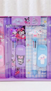 Bayar Di Tempat - Set Pulpen 6 Warna dan Korektor / Alat Tulis Pena & Korektor / Set Alat Tulis 2 in 1