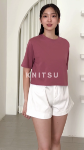 Baju Kaos Distro Oversize Wanita Premium Cotton Combed T-Shirt 24s Crop Top Korea Polos