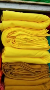 เสื้อยืดสีเหลือง Cotton100% คอกลม