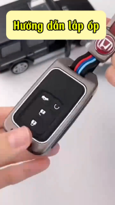 Ốp Chìa Khóa Xe Honda BRV 2023 2024 Hợp Kim Cao Cấp Họa Tiết 3 Sọc Màu Lịch Lãm Sang Trọng Bền Bỉ