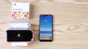 สติกเกอร์กระดาษความร้อนแบบใสมีกาวในตัวขนาด 80 มม. สำหรับเครื่องพิมพ์ภาพพกพา Phomemo M03/M03AS/M04S/M04AS บรรจุ 3 ม้วนต่อกล่อง