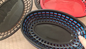 Food Tray Basket: 1PCS Food Storage Plastic Tray Snack Vegetable Basket