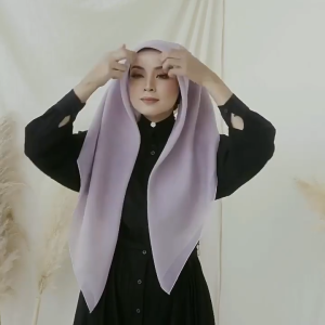 AZIZA Hijab PARIS PREMIUM Segi Empat Jilbab Kerudung Finishing Tepi Neci Grosir Eceran 110 x110