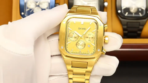 SKMEI 2201 Jam Tangan Pria Analog Chronograph Tali Stainless Steel