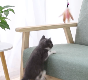 Mainan Bola Kucing Tongkat Kucing Tongkat Bulu Mainan Kucing Interaktif Cats Cat Toys