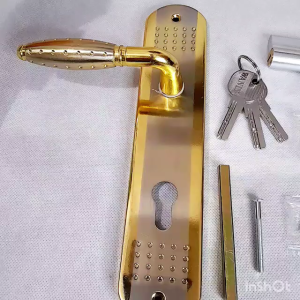 Kunci Pintu Tanggung Set Komplit Gold Handle Kunci Gagang Bulat Bintik Medium Kunci Pintu Rumah Murah Berkualitas Harga Per Set