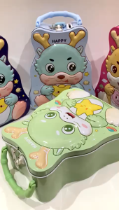 (FREE BUBBLE+DUS) Celengan Bentuk Badan Naga/Dragon Coin Box Kunci Gembok