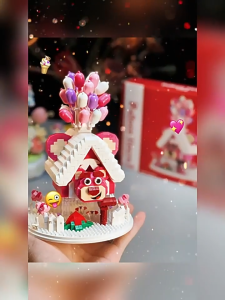 Mainan Rakitan DIY Block Rumah Balon Balok Susun Mainan Blok Bangunan Rumah Kartun Blok 3D Hadiah Mainan Edukasi Anak