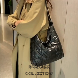 Tas Bahu Bubble Resleting: Mengenal ATHENA Puffy Bag Parasut Glossy