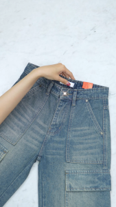 JINISO - Highwaist Cargo Loose Jeans 555 PSYCHO