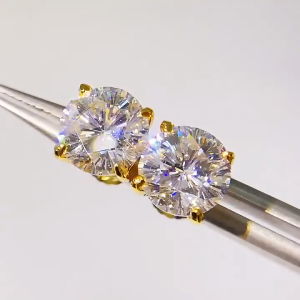 0.5-2ct D Color FL Sakura Cut Moissanite Stud Earrings Screw Back for Women Men 925 Silver Bling Diamond Earrings Gift screw stud earrings 925