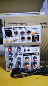 Konzert PMP-4+ 4-Channel Portable Audio Mixer /Line/Instrument Input EQ and Effect