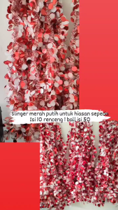 Ready SALE!!!Slinger Rumbai Merah Putih Pernak Pernik Hiasan Dekorasi 17an 17 Agustusan HUT RI murah bekasi toko damasa new