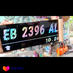 (1 SET) Plat Nomor Akrilik Hologram Sepeda Motor Baut