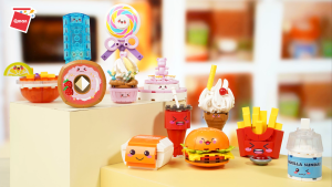 QMAN Building Blocks Build & Fun Sweetie Story (Delicious Popsicle Little Bear Cake Strawberry Doughnut Fruit Pudding Love Cupcake or Colorful Lollipop) Building Blocks Bricks Toys for Boy Girls compatible with Cogo blocks
