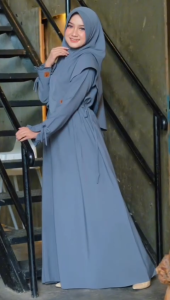 Nararaya Gamis Mikayla Dress Abaya Set Jilbab Elegant Arabian Look & FREE HIJAB