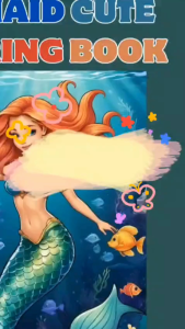 Buku Mewarnai MERMAID Coloring Book Cute Aesthetic Sketsa Menggambar Anak TK SD Remaja Kertas Tebal
