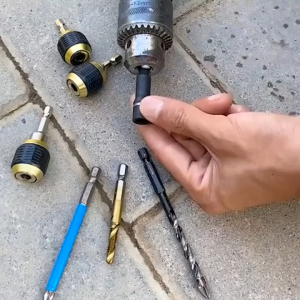 Adaptor Chuck Mata Bor Quick Change Release Sambungan Extension Drill Bit Bor Impact Tanpa Kunci