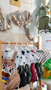Overall Anak Bayi Laki-laki / Bodysuit Anak Bayi Laki-laki Motif Dream Cow dan Hey You Bear Estimasi Usia 0-6 Bulan