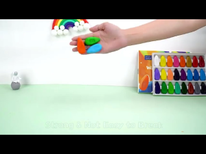 12/24 Colors/Set Crayons Drop Shape Safe Non-Toxic Washable for Kids Coloring Art Supplies for Christmas Birthday Gift