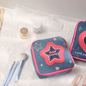 Tas Pouch Penyimpanan Kosmetik & Dompet Koin Mini Purse