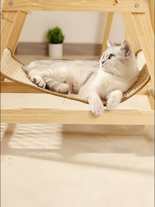 EZPET Menara Pokok Kucing Segi Tiga Tempat Tidur Kucing Rumah Kucing Katil Kucing Triangle Cat Tree Tower Wooden Cat Tree Sisal Scratcher Cat House Pets Kitten Scratching Post Board Pokok Kucing Pet House Pet Bed 猫抓板 猫爬架 猫床