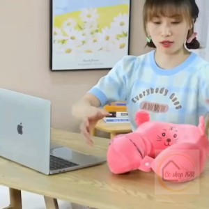 หมอนรองคอตัวยู แก้เมื่อย แก้ปวดคอ ผ้าขนนุ่ม ทรงสูงมีที่รองมีกระดุมล็อค ใยสังเคราะห์คุณภาพสูง ถอดซักได้