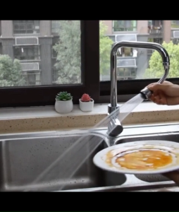 หัวตัวก็อกน้ำเพิ่มแรงดัน หัวต่อก๊อกน้ำ หมุนได้ 360° สายแข็งไม่อ่อนตัว วัสดุอย่างหนา คุณภาพดี ติดตั้งง่ายใช้กับก๊อกทุกรุ่น