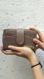 Dompet lipat mini  kulit sintetis dompet kartu uang kertas dan koin dompet simple cewek kekinian