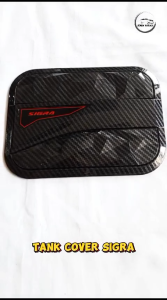 Tank Cover Sigra Cover Tutup Tangki Bensin Mobil Daihatsu Sigra 2016 - 2023 Glossy Carbon