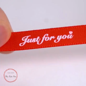 [Giá Rẻ] Cuộn Ruy Băng Lụa In Chữ Nhiều Màu Rộng 1cm Gói Hoa Gói Quà Gói Bông - 15 màu săc dài 22m