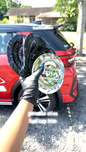 TCS Perodua ativa car FORGED CARBON fuel cap trim cover garnish accessories