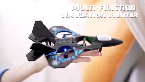 L0712 Remote Control Airplane With LED Light RC Glider Airplane 2.4g Fighter RC Airplane Toy Boy Gift Foam Impact Resistant Glider Fighter